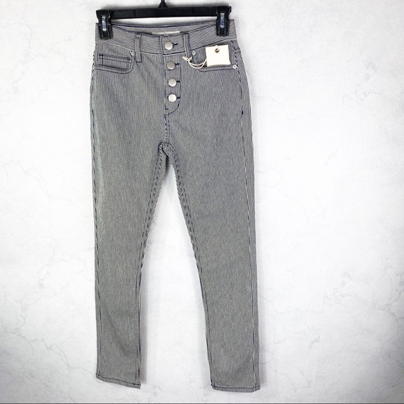 [Joie] High Waist Stripe Jeans - Picture 11 of 15